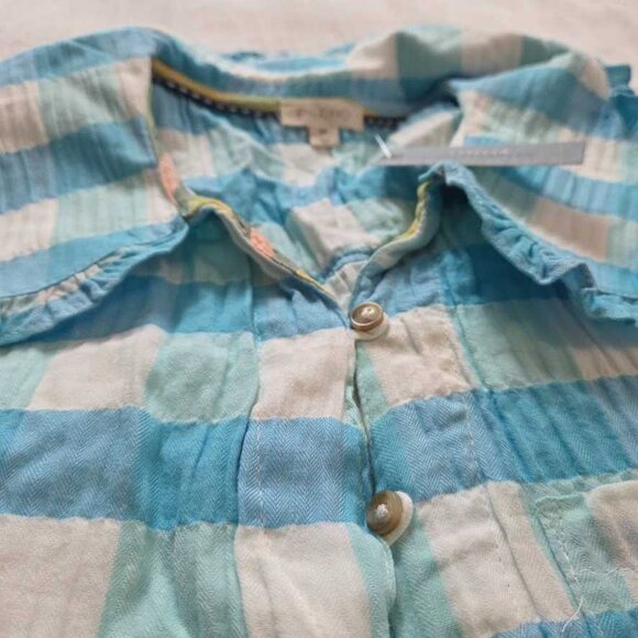 New MP Anthropologie Pilcro The Keira collared button-front mini plaid dress - Picture 6 of 11